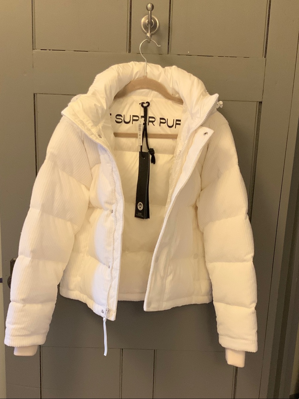Aritzia White Puffer Jacket The Super Puff™ Shorty - Cushcord NWT